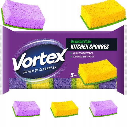 VORTEX Gąbki kuchenne 5 szt. na Arena.pl