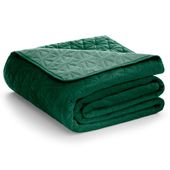 Narzuta na łóżko LAILA Velvetowa 220x240 butelkowa zieleń AmeliaHome