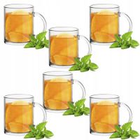 2 x Szklanki z uchem proste 330 ml do kawy herbaty zestaw 6 szt Florina Mal