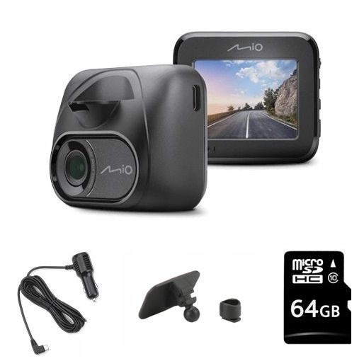 Rejestrator samochodowy MIO MiVue C590 GPS FHD + Karta 64GB zdjęcie 1