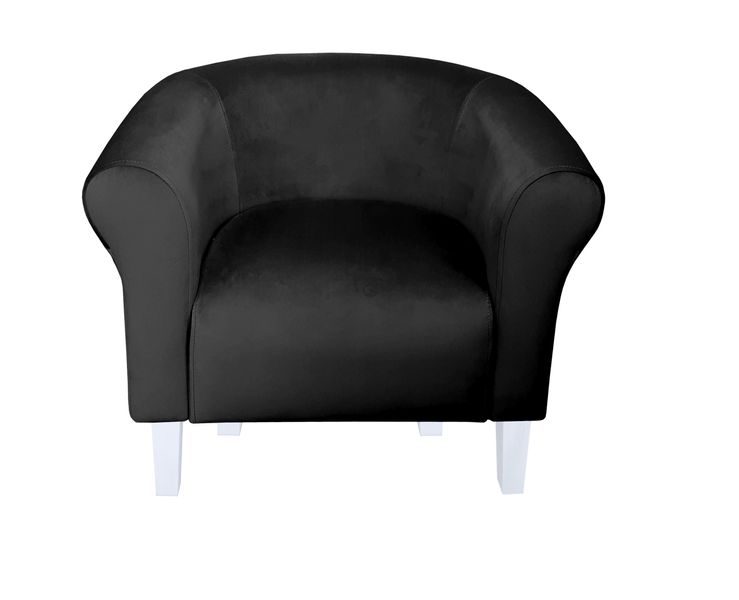 Fotel Milo nogi białe czarny MG19 zdjęcie 2