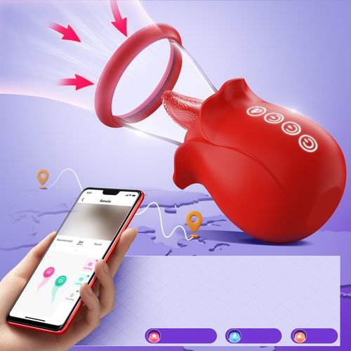 Wibratory różane z 7 stymulatorami łechtaczki do ssania i lizania sutków na Arena.pl