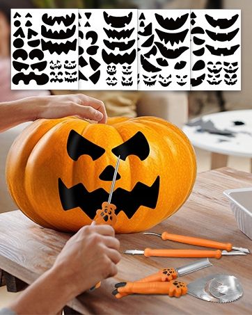 OSTRY ZESTAW DO RZEŹBIENIA DYNI HALLOWEEN na Arena.pl