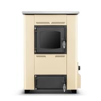 Piec kominek koza kuchenka kuchnia  kocioł CO TEMY ES 25kW beżowa