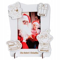 RAMKA NA ZDJĘCIE ŚWIĄTECZNA Z IMIENIEM PREZENT ŚWIĘTA MIKOŁAJ