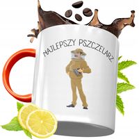 Kubek Pomarańczowy Dla Pszczelarza Prezent Z Nadrukiem Ze Zdjęciem