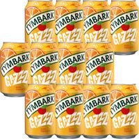 Tymbark Gazzzowany Napój gazowany o smaku mango i pomarańcza 330ml x 12szt