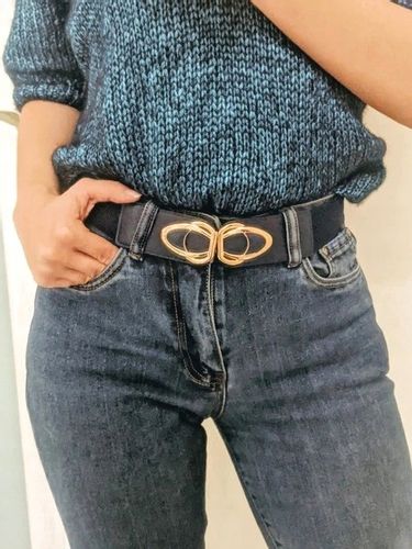 Złoty Elastyczny Modny Pasek Do Sukienki Damski na Arena.pl