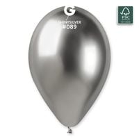 Balon shiny srebrny #089, 33 cm 50 szt.
