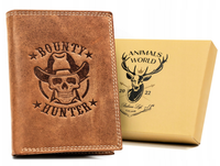 duży, pionowy portfel męski ze skóry naturalnej - always wild