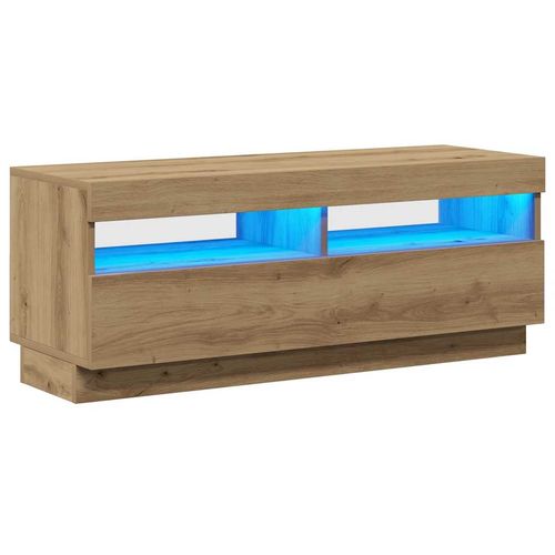 Szafka pod TV z oświetleniem LED, dąb artisan, 100x35x40 cm na Arena.pl