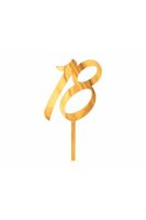 DEKORACJA AKRYLOWA B&C NA TORT ZŁOTA 18 12x7CM GODAN