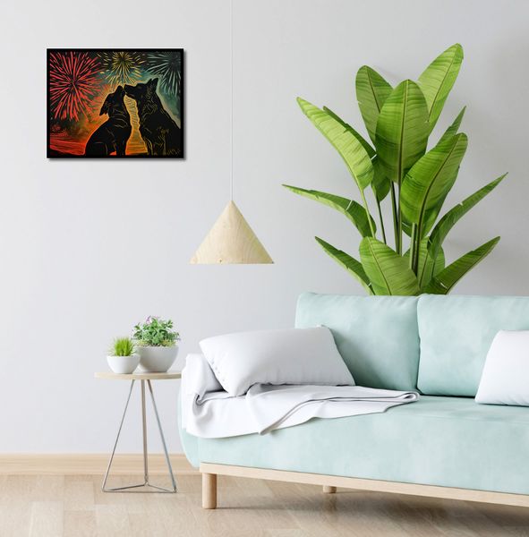 Plakat 50x40cm Psi Uścisk zdjęcie 4