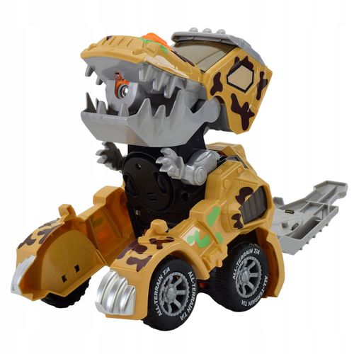AUTO ROBOT ZABAWK DINOZAUR ZIEJE PARĄ SAMOCHÓD 2W1 na Arena.pl