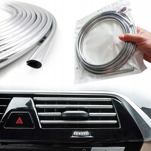 PROFIL OSŁONA KRAWĘDZI DRZWI RANTU TUNINGOWA LISTWA OZDOBNA NA GRILL CHROM na Arena.pl