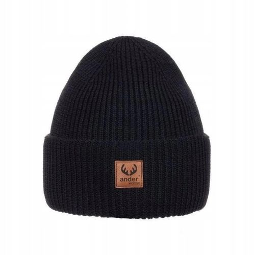 Komplet damski Ander czapka i komin zimowy wełna merino BRIGID BLACK na Arena.pl