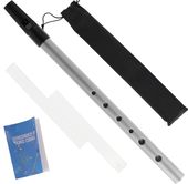 Flażolet flet prosty sopranowy szkolny D Pokrowiec nuty KERA AUDIO SREBRNY