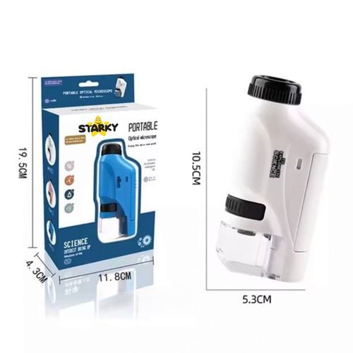 Mikroskop mini kieszonkowy przenośny zabawka edukacyjna dla dzieci prezent na Arena.pl