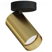 Regulowany downlight pokojowy Mono 7778 reflektorek czarny mosiądz