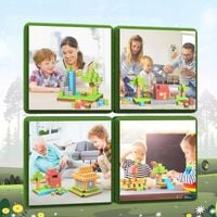 BUDOWANIE MAGNETYCZNE, 100 SZT. ELEMENTÓW MAGNETYCZNE KLOCKI KONSTRUKCYJNE