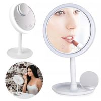 Podświetlane Lusterko Kosmetyczne Stojące Do Malowania Makijażu Lustro LED
