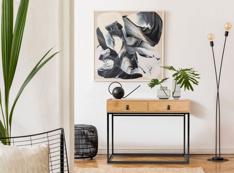 Konsola Abbott dąb/czarna zdjęcie 2