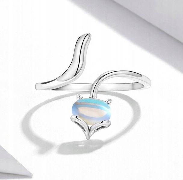 Pierścionek srebro LISEK regulowany s925 +pudełko zdjęcie 4