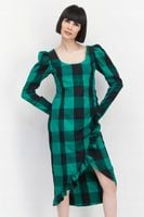 SUKIENKA Who What Wear Women Checkered Midi Dress, Multicolor R.36