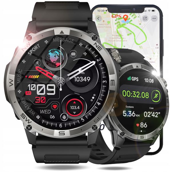 Smartwatch Wenom Explorer czarny zdjęcie 15