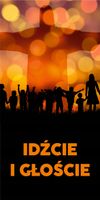 Baner religijny misyjny IDŹCIE I GŁOŚCIE 120x60 cm różne wzory
