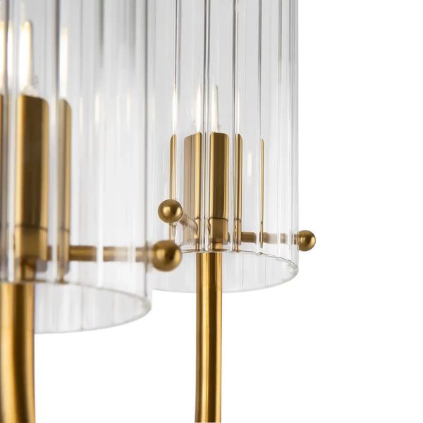 Kinkiet ścienny Arco MOD223WL-02BS1 klasyczny szklany mosiądz zdjęcie 5