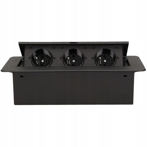 GNIAZDO POTRÓJNE CHOWANE W BLAT 3 GNIAZDA NABLATOWE GNIAZDKO KABEL 1,5M na Arena.pl