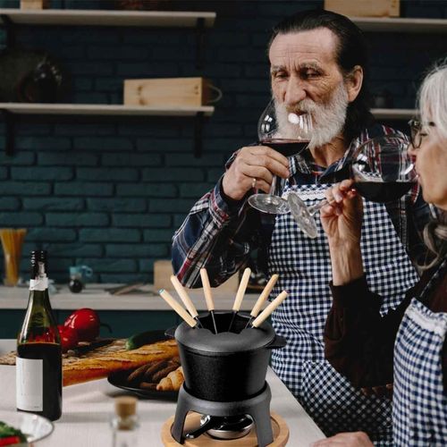 zestaw żeliwny hage do fondue dla 6 osób z podgrzewaczem na Arena.pl