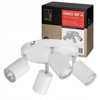 LAMPA SUFITOWA OPRAWA HALOGENOWA OKRĄGŁA LED 4x GU10 RUCHOMA SPOT CZARNA