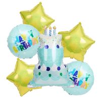 Zestaw balonów foliowych ciasto Niebieskie Avec