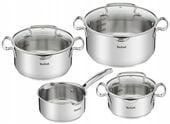 Zestaw TEFAL Duetto+ garnki z pokrywą 7el G719S734 stal nierdzewna