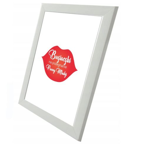 pamiątkowy brązowy plakat "buziaki na pożegnanie panny młodej" w ramce. na Arena.pl