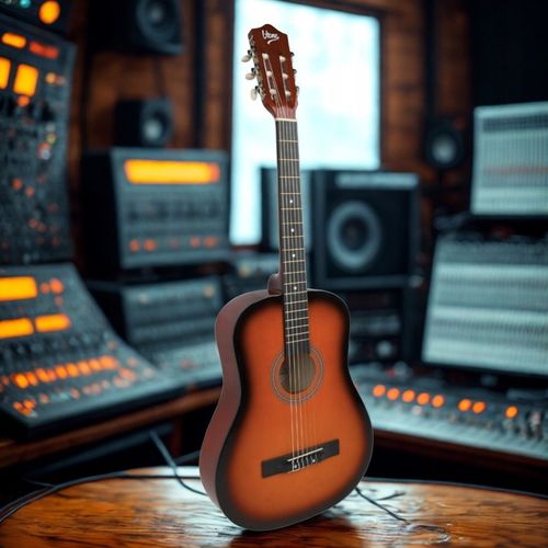 GITARA KLASYCZNA 4/4 DO NAUKI DLA POCZĄTKUJĄCYCH STROIK + KOSTKI + AKORDY na Arena.pl