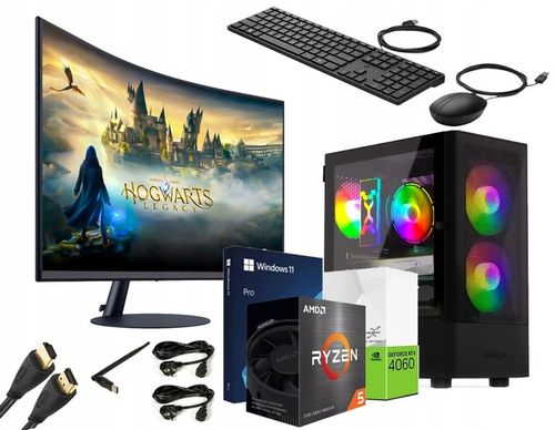ZESTAW KOMPUTER GAMINGOWY RYZEN 5 RTX 4060 1TB NVMe DLA GRACZA WINDOWS 11 na Arena.pl
