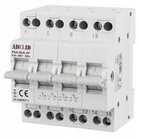 PRZEŁĄCZNIK WYBORU ZASILANIA SIEĆ-AGREGAT INSTALACYJNY 4P 63A 1-0-2