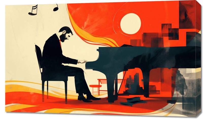 Obraz 100x60cm Pianista zdjęcie 1