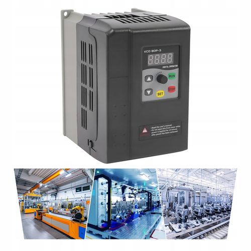 3PH 380V Sterowanie prędkością silnika fazowego VFD Inverter 2.2KW 5.8A na Arena.pl