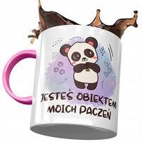 Kubek Różowy Z Misiem Miś Słodki Na Prezent Z Nadrukiem Ze Zdjęciem