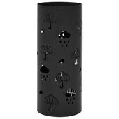 Stojak na parasole, wzór w parasole, stalowy, czarny