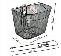 2 x Kosz na Kierownicę Rower Duży Przedni Koszyk Rowerowy Metalowy Przód Ro