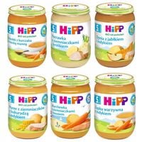 HiPP BIO Zestaw OBIADKÓW po 5 miesiącu MIX SMAKÓW 6x190g