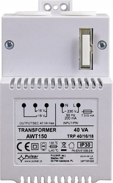 Transformator Pulsar AWT150 - TRP 40VA/16V/18V zdjęcie 6