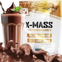 GAINER białko węglowodany NA MASĘ SIŁA czekoladowe PROACTIVE X-Mass 1kg