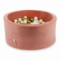 Suchy basen 90x40cm Velvet Soft Canyon Clay z piłeczkami 300szt (jasnozłote, opalizujące, stare złoto)