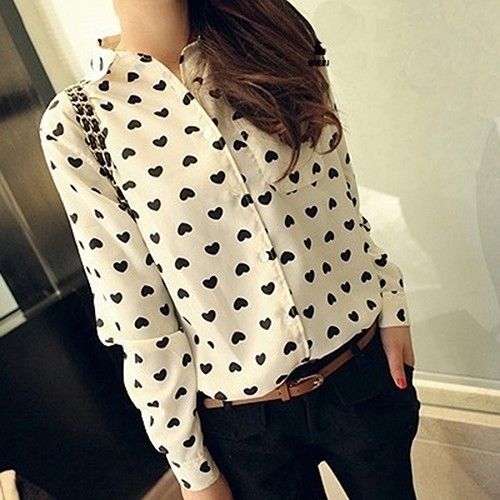 KOSZULA DAMSKA W SERCA Rozmiary - M na Arena.pl